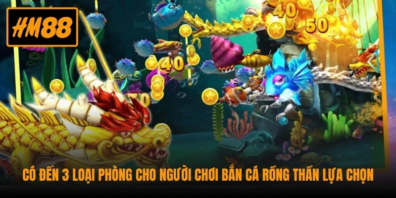 Có đến 3 loại phòng cho người chơi bắn cá rồng thần lựa chọn